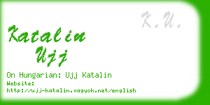 katalin ujj business card